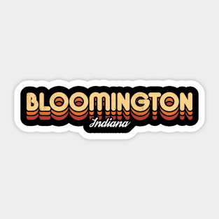 Retro Bloomington Indiana Sticker